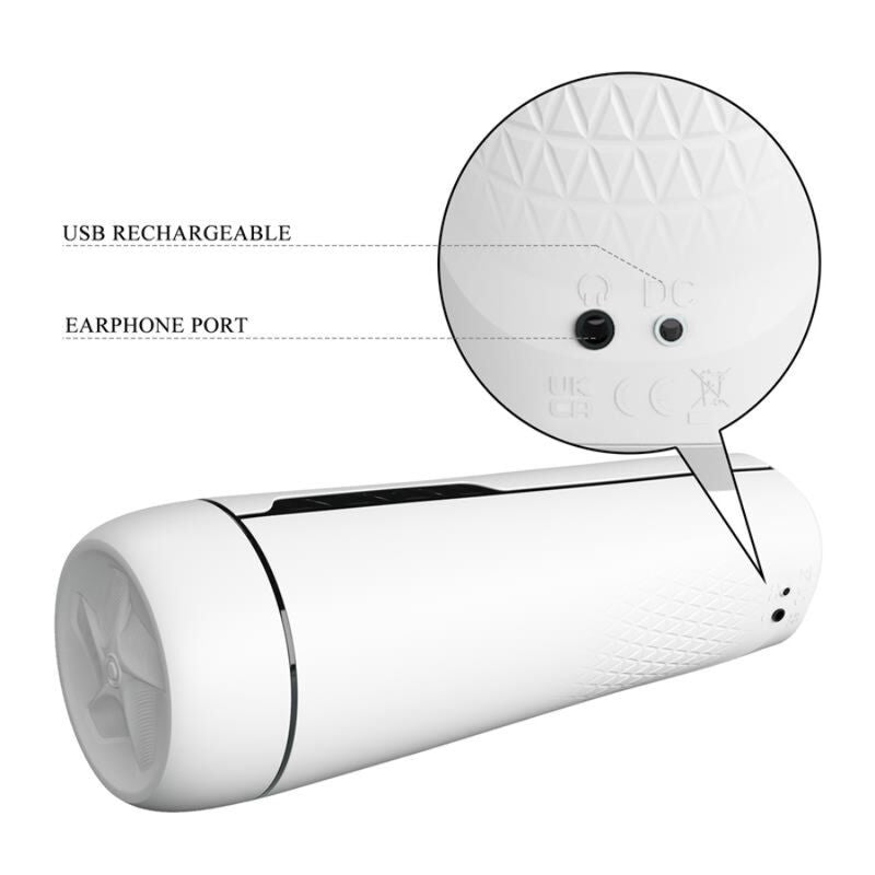 PRETTY LOVE - MASTURBADOR MASCULINO VIBRANTE SIENNA COM VOZ E SUCÇÃO