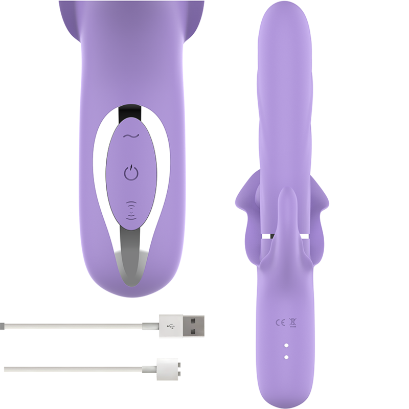 INTENSE - VIBRADOR DE SUCÇÃO MULTIFUNCIONAL BILLIE RECARREGÁVEL COM BOTÃO ROXO