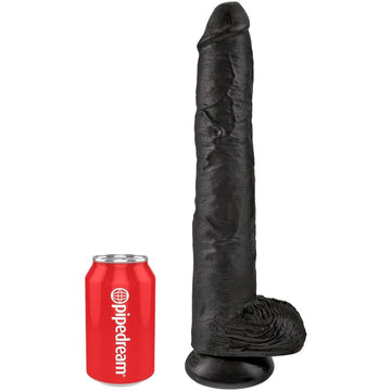 KING COCK - PÊNIS REALÍSTICO COM BOLAS 30.5 CM PRETO
