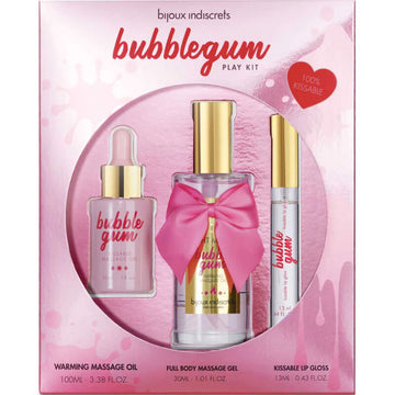 BIJOUX INDISCRETS - KIT BUBBLEGUM PLAY COM ÃLEO GEL E LIP GLOSS
