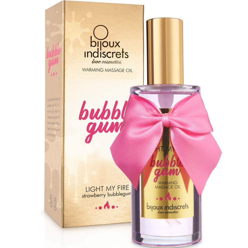 BIJOUX INDISCRETS - ÃLEO DE MASSAGEM LIGHT MY FIRE EFEITO DE CALOR SABOR GOMA
