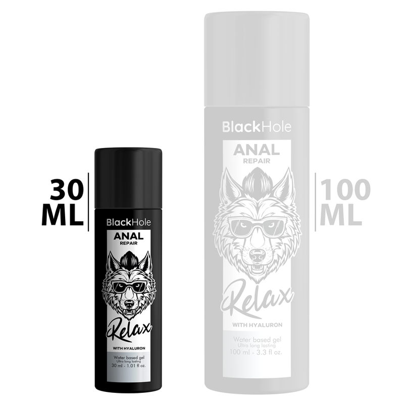 BLACK HOLE - REPARO ANAL RELAXANTE À BASE DE ÁGUA COM HIALURON 30 ML