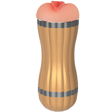 ARMONY - BEVIS DUPLO MASTURBADOR VAGINAL E BOCAL SEM VIBRAÇÃO DOURADO