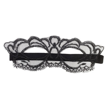 QUEEN LINGERIE - MSCARA DE RENDA FINA PRETA