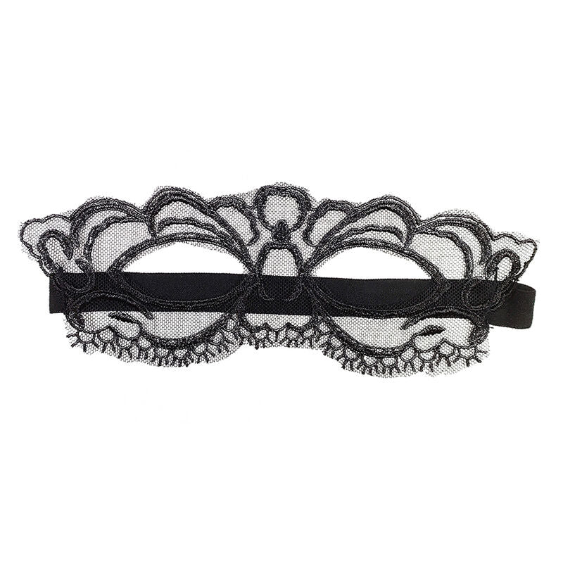 QUEEN LINGERIE - MSCARA DE RENDA FINA PRETA