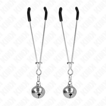 KINK - PINÇAS DE BINO FINAS PRATA 7 CM