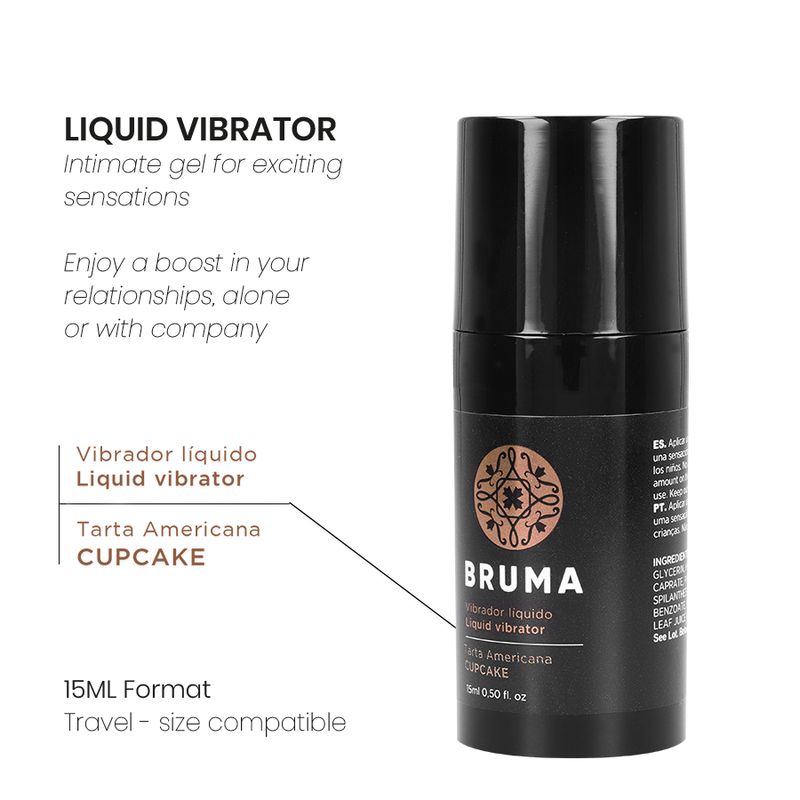 BRUMA - VIBRADOR LÍQUIDO ULTRA DESLIZANTE CUPCAKE 15 ML