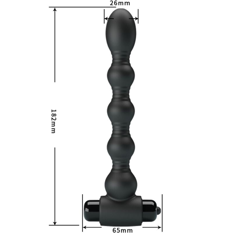 PRETTY LOVE - LYNN SILICONE ANAL PLUG 10 VIBRAÇÕES PRETO