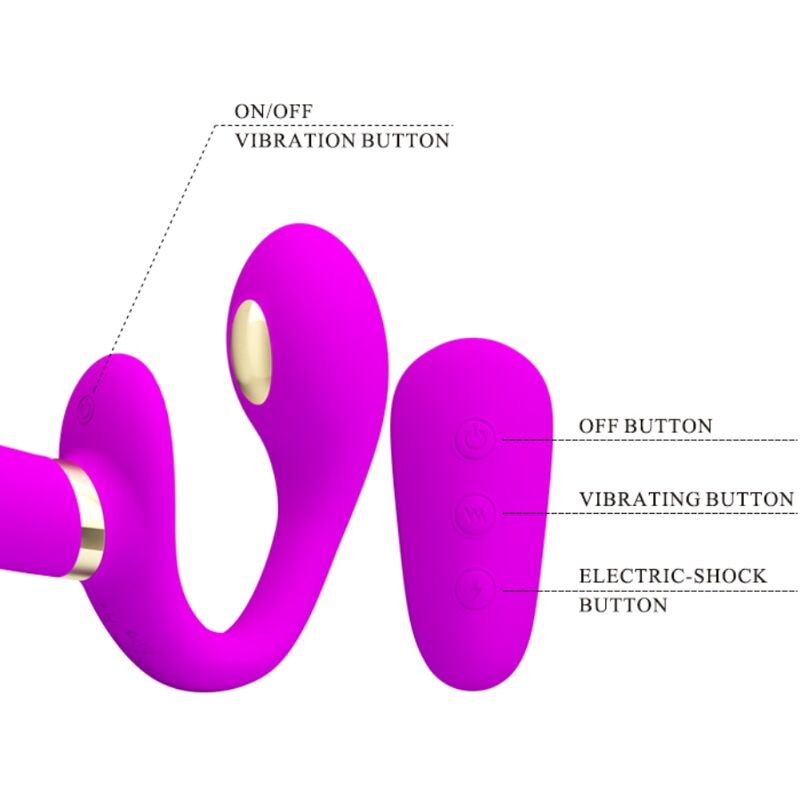 PRETTY LOVE - THUNDERBIRD VIBRADOR DUPLO COM CONTROLE REMOTO ROXO