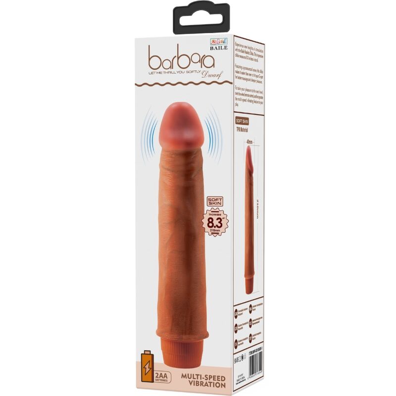 BAILE - VIBRADOR REALISTA ANÃO 21 CM MULATO