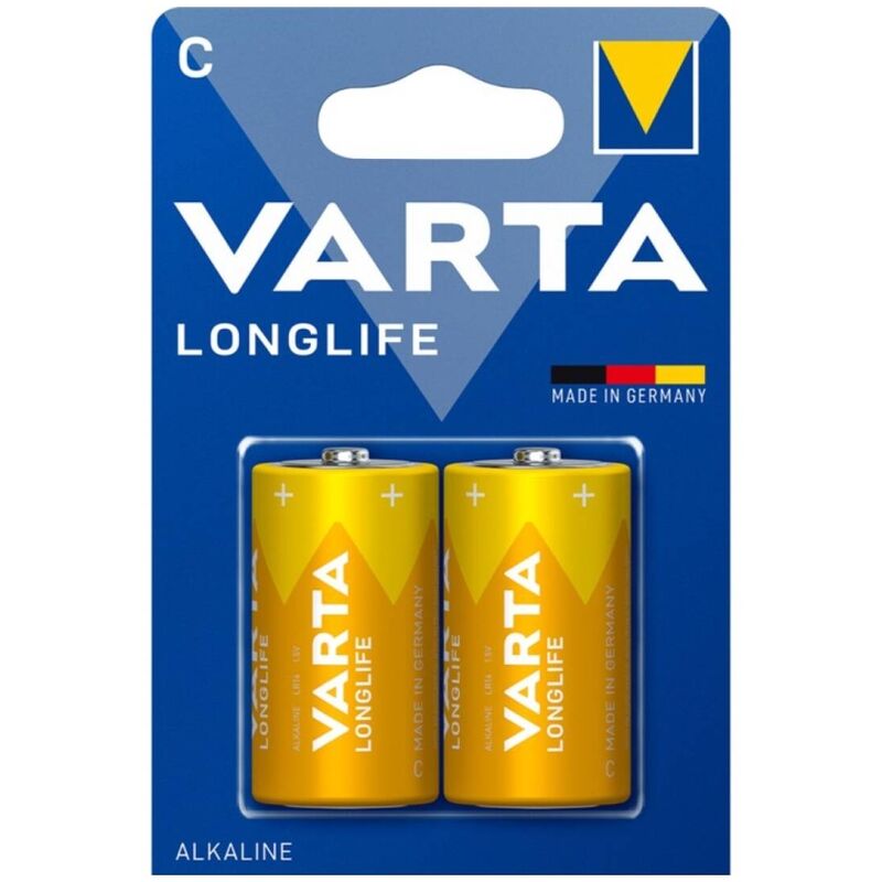 VARTA - BATERIA ALCALINA DE LONGA VIDA C LR14 BLISTER*2