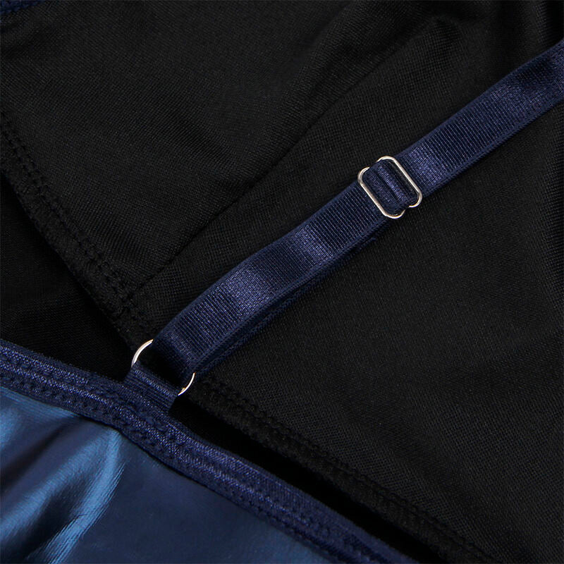 SUBBLIME - 955427 VESTIDO COM ALÇAS DE COURO AZUL L/XL