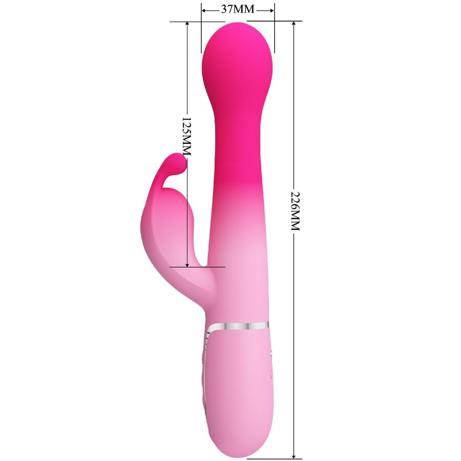 PRETTY LOVE - DEJON 3 EM 1 MULTIFUNCIONAL RABBIT VIBRADOR ROSA