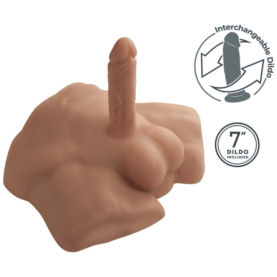 SILEXD - APOLLO S REALISTA MEIO TORSO MASCULINO CARAMELO