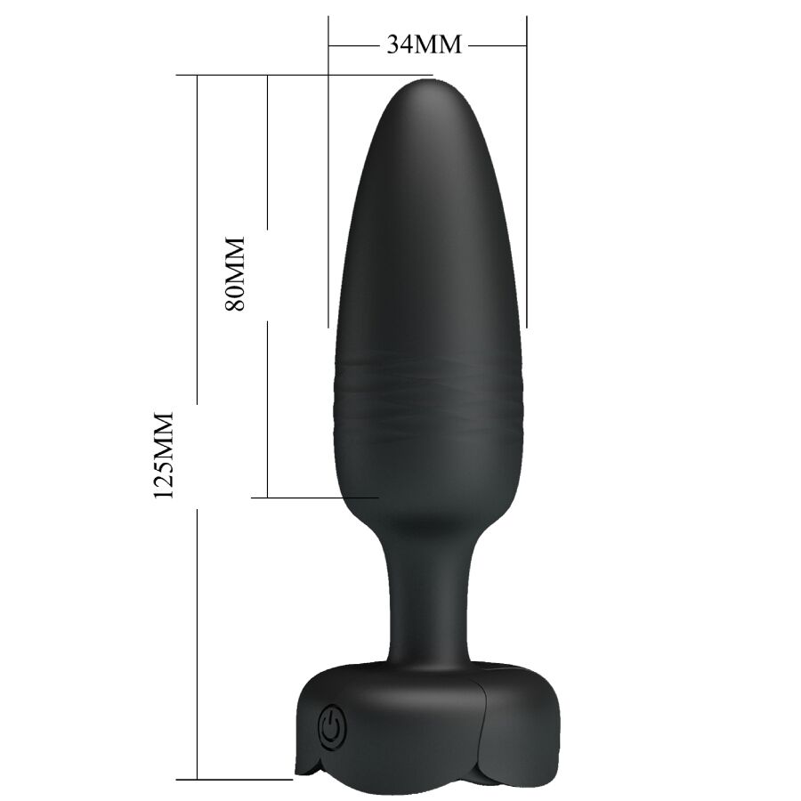 PRETTY LOVE - TARION ANAL PLUG COM LUZ LED PRETO 12,5 CM