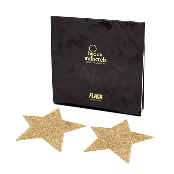BIJOUX INDISCRETS - FLASH GOLDEN STAR NIPPLE COVERS