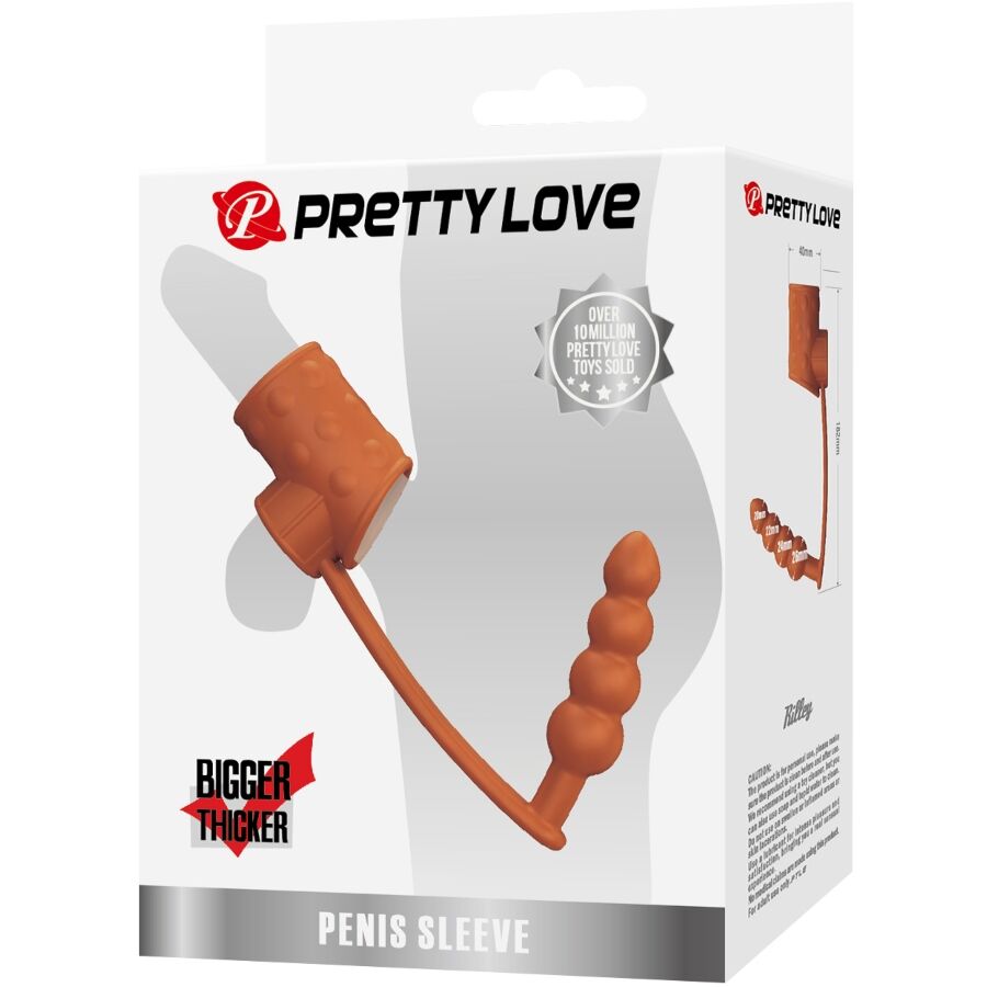 PRETTY LOVE - MANGA PARA PÊNIS COM PLUG ANAL NATURAL