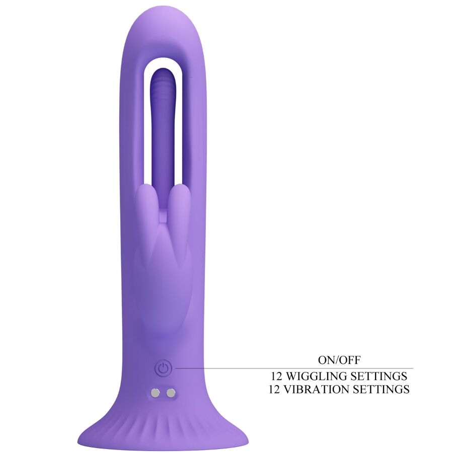 PRETTY LOVE - VIBRADOR DE COELHO KILLMOULIS 12 MODOS DE VIBRAÇÃO ROXO