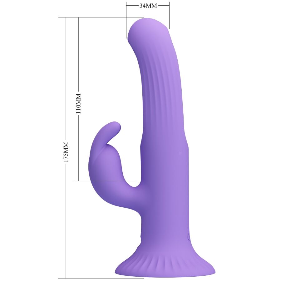 PRETTY LOVE - VIBRADOR DE COELHO KILLMOULIS 12 MODOS DE VIBRAÇÃO ROXO