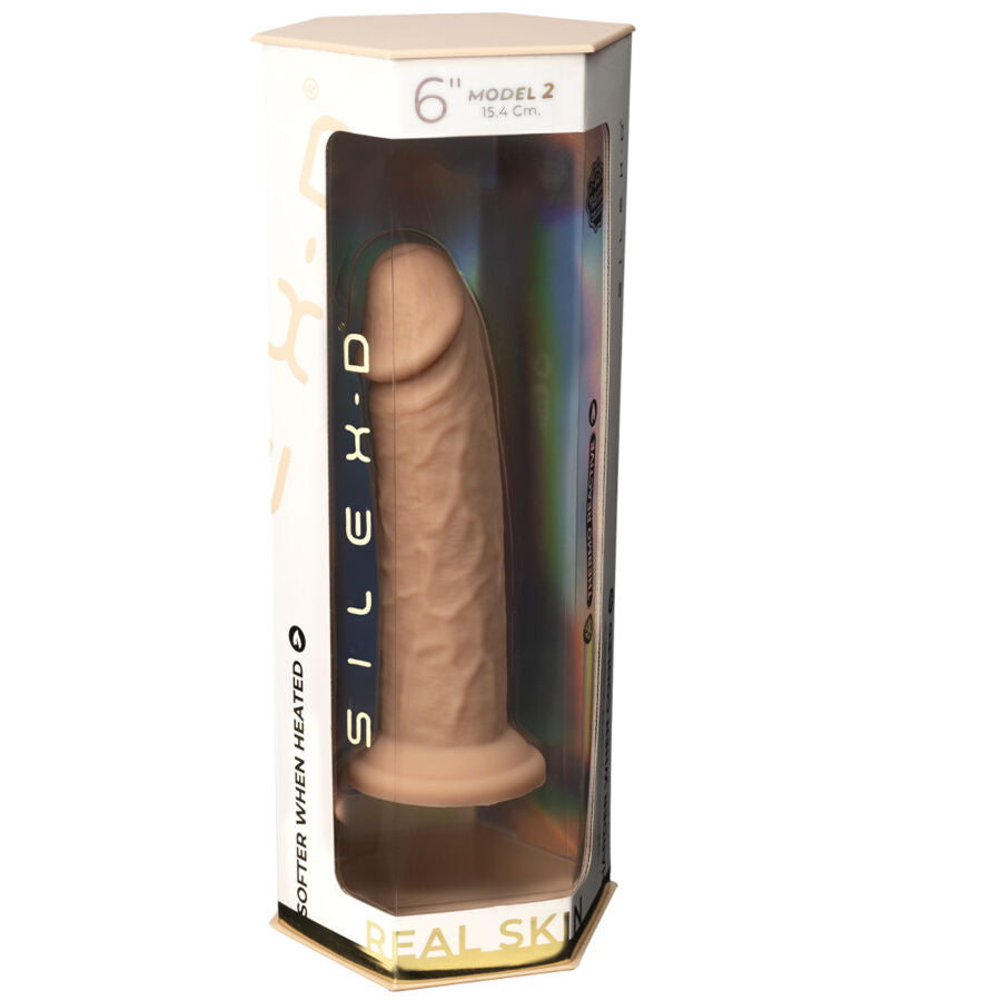 SILEXD - MODELO DE PÊNIS REALÍSTICO 2 SILICONE TERMORATIVO 15,4 CM