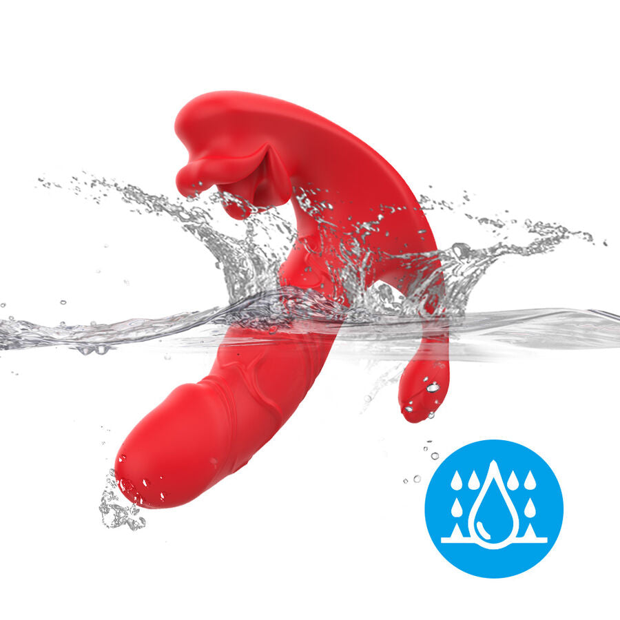 ARMONY - VIBRADOR ANAL CALCINHA C E ESTIMULADOR DO PONTO G CONTROLE REMOTO VERMELHO