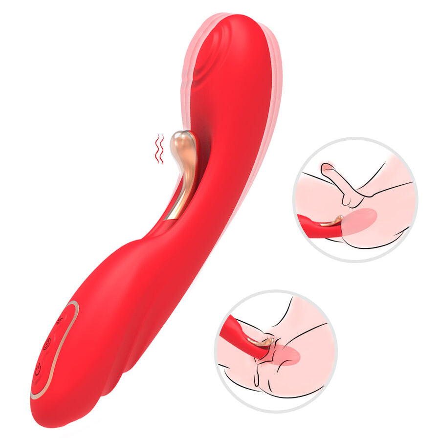 ARMONY - VIBRADOR COM LÍNGUA OSCILANTE VERMELHO