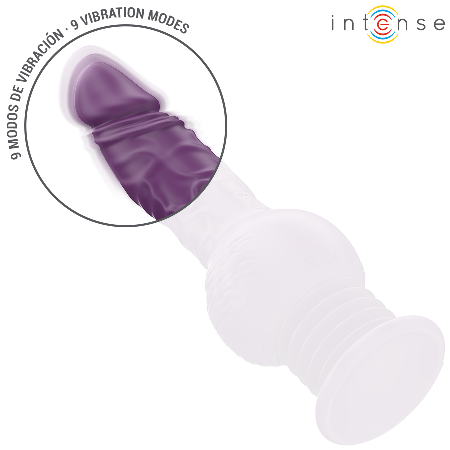 INTENSE - VIBRADOR MULTIFUNCIONAL TATUM COM VIBRAÇÃO PARA CIMA E PARA BAIXO 24 CM ROXO