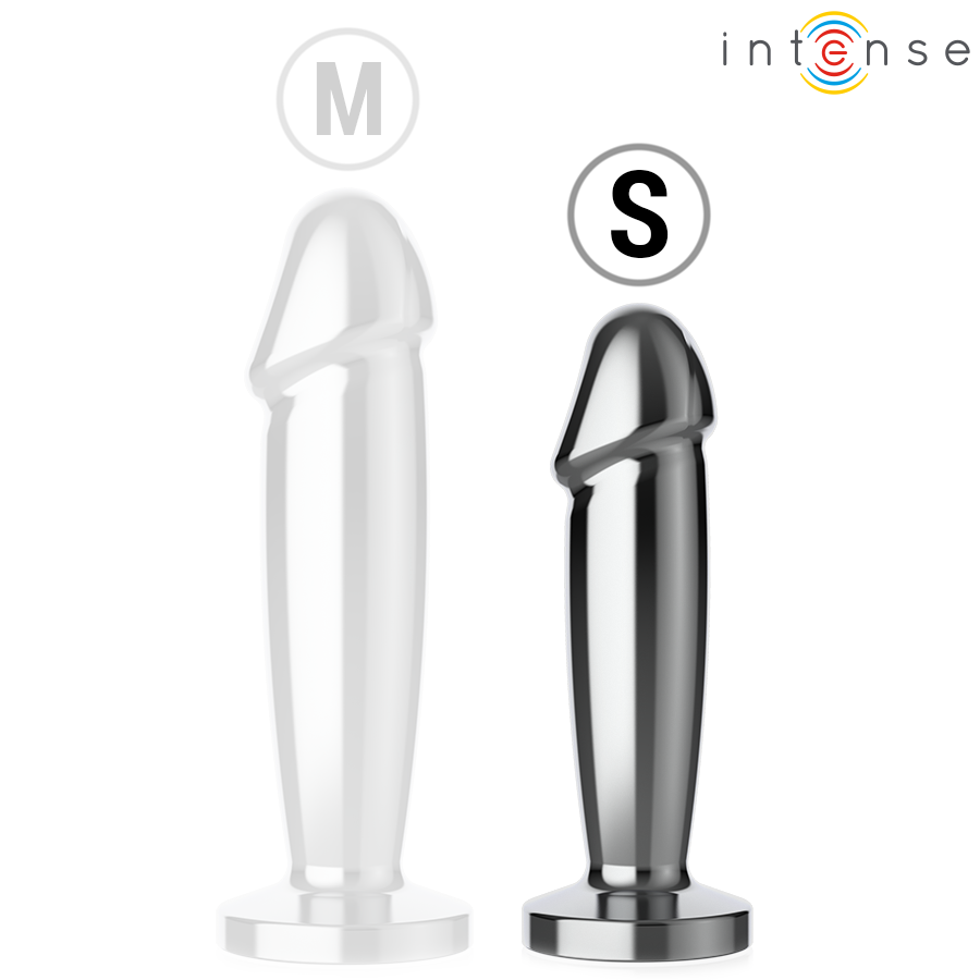 INTENSE - PLUG ANAL 10 VIBRAÇÕES DILDO DE METAL COM CONTROLE REMOTO S