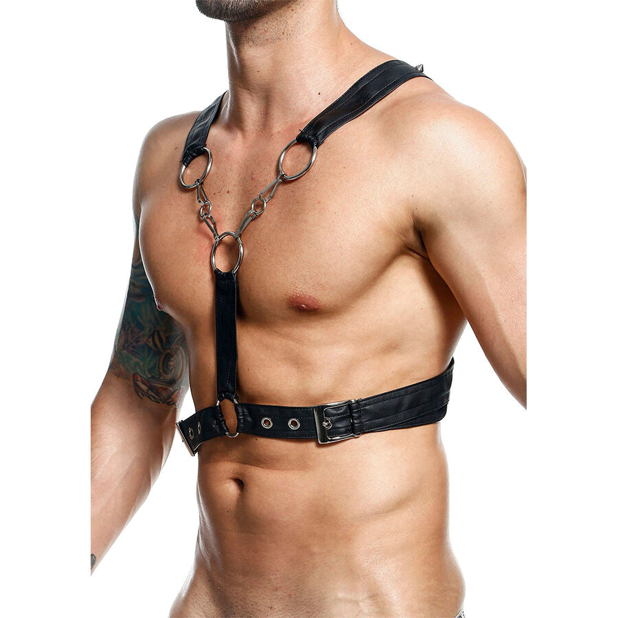 MOB - DNGEON CROSSED BLACK CHAIN HARNESS TAMANHO ÚNICO