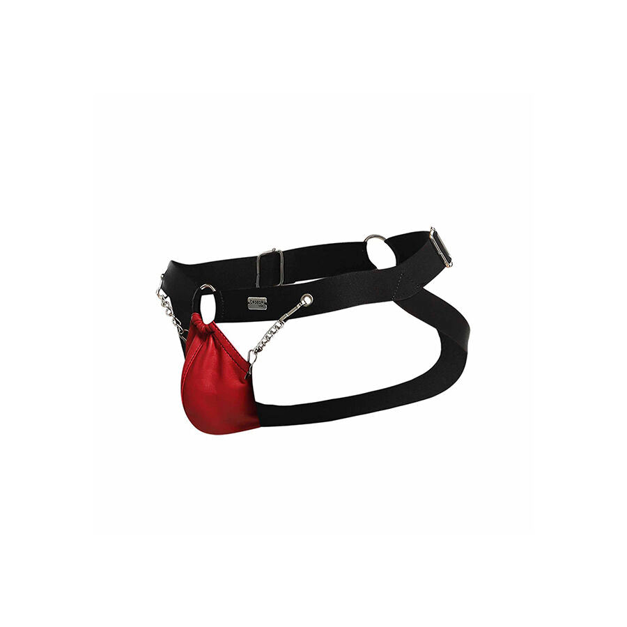 MOB - DNGEON VERMELHO JOCKSTRAP COM CORRENTES TAMANHO ÚNICO