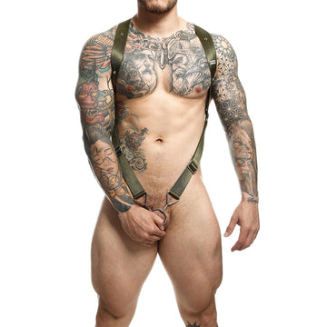 MOB - DNGEON CROSS BACK HARNESS VERDE TAMANHO ÚNICO