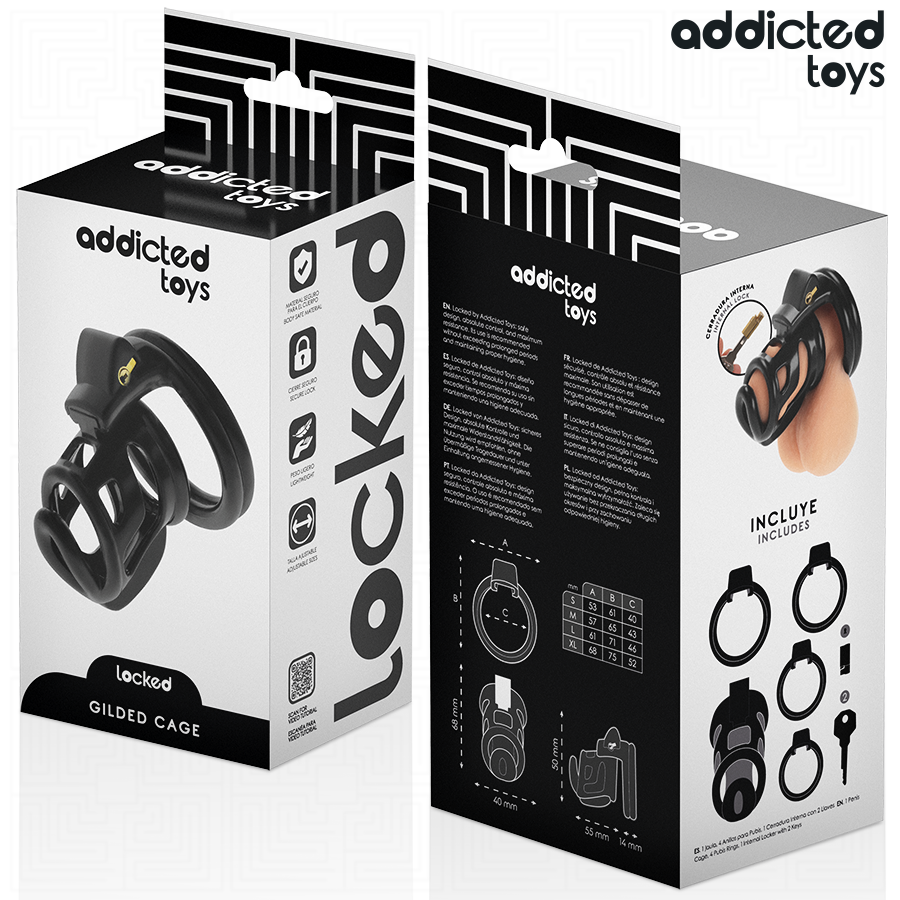 ADDICTED TOYS LOCKED - GAIOLA GILDEN GAIOLA PARA PÊNIS 8,5 CM