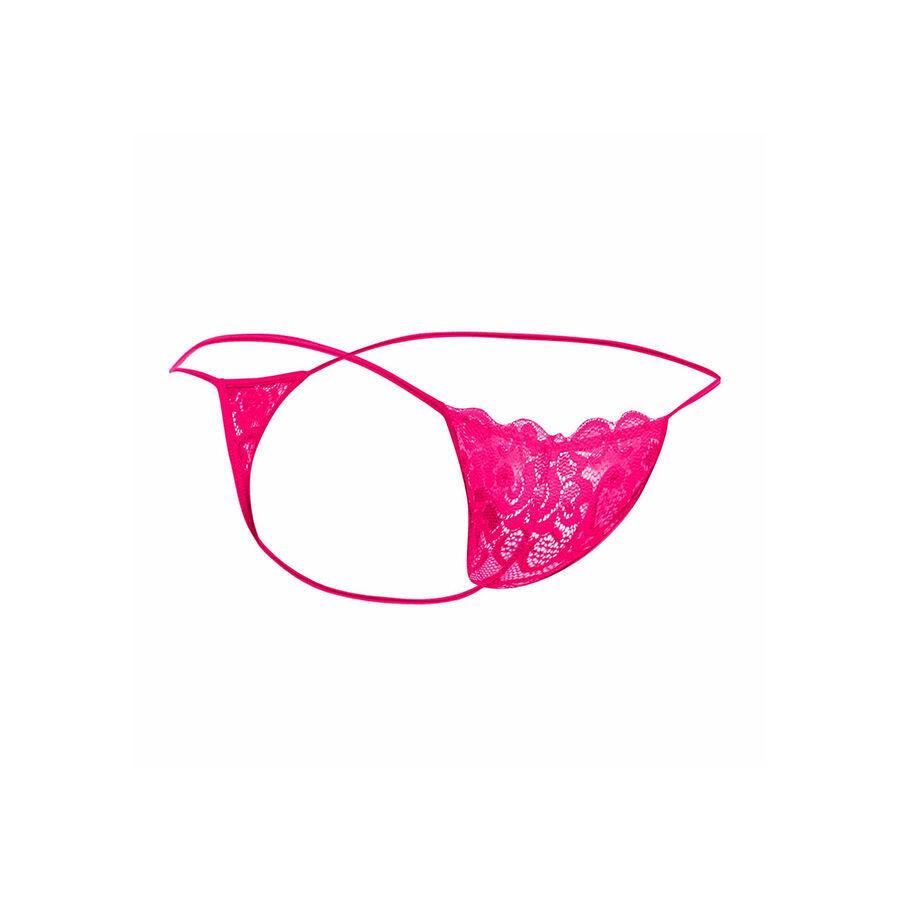MOB - TANGA DE RENDA ROSA TAMANHO L/XL