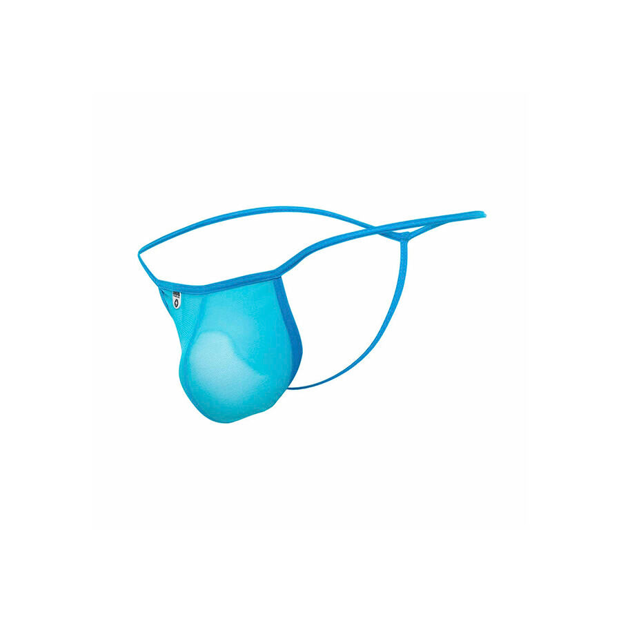 MOB - TANGA TRANSPARENTE EM FORMATO T AQUA TAMANHO L/XL