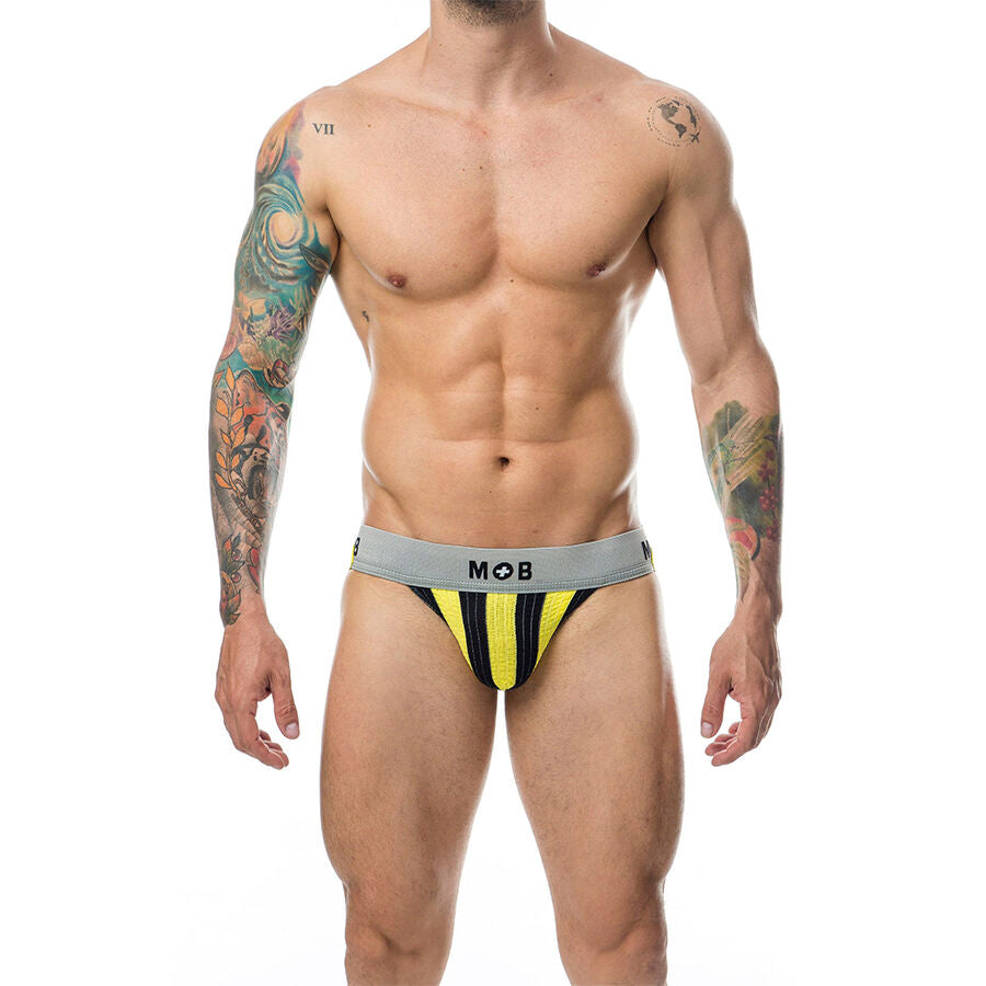 MOB - CALÇA CLASSIC JOCK STRIPE AMARELA TAMANHO P
