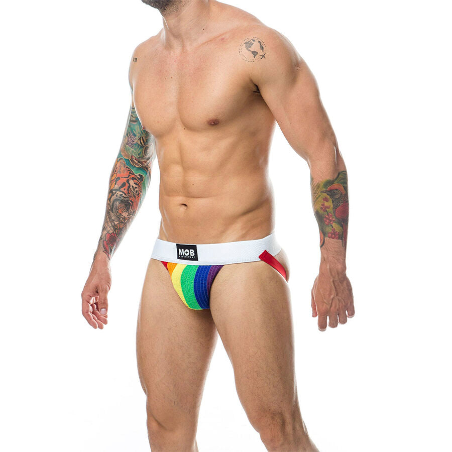 MOB - CALÇA CLASSIC JOCK STRIPE RAINBOW TAMANHO M