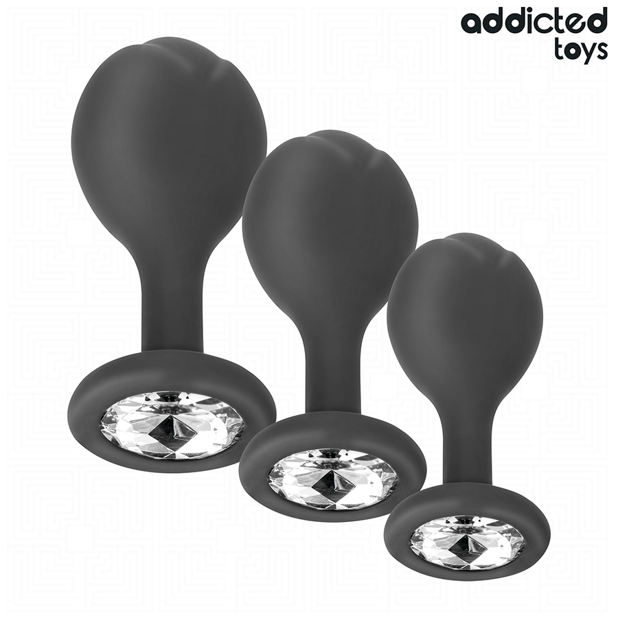 ADDICTED TOYS - CONJUNTO DE 3 PLUG ANAL COM JOIA