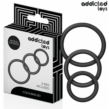 ADDICTED TOYS - CONJUNTO DE ANÉIS DE SILICONE MODELO 2