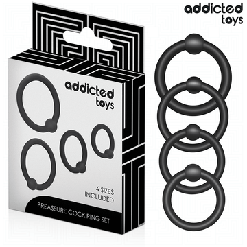 ADDICTED TOYS - CONJUNTO DE ANÉIS DE SILICONE DE PRESSÃO