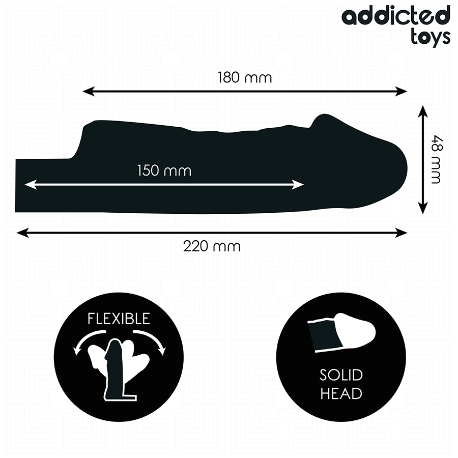 ADDICTED TOYS - EXTENSÃO DE PÊNIS TRANSPARENTE 27 CM