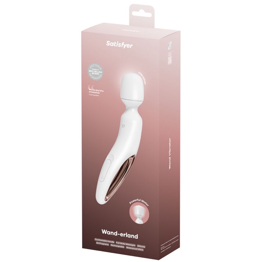 SATISFYER - WAND ERLAND MASSAGEADOR VIBRATÓRIO BRANCO