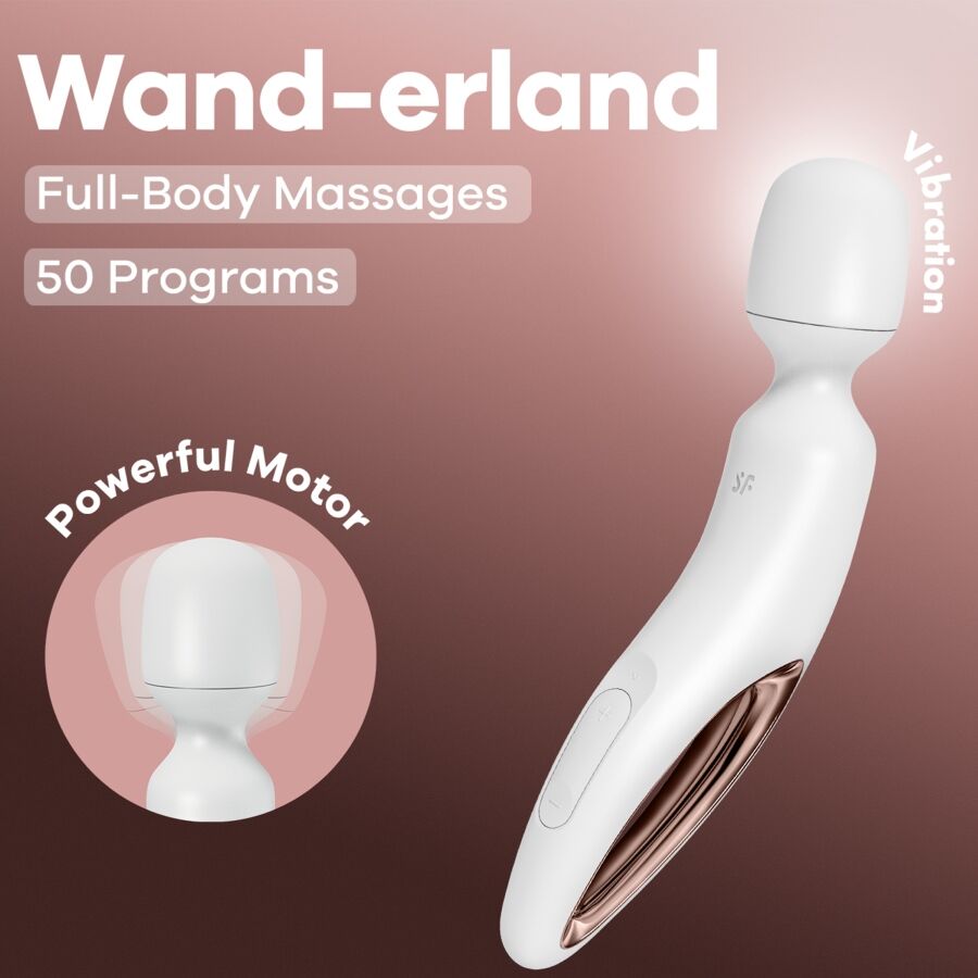 SATISFYER - WAND ERLAND MASSAGEADOR VIBRATÓRIO BRANCO