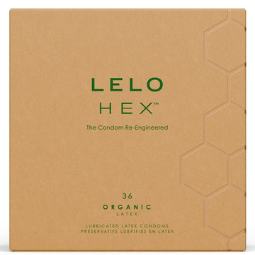 LELO - CAIXA DE PRESERVATIVOS ORGÂNICOS HEX 36 UNIDADES
