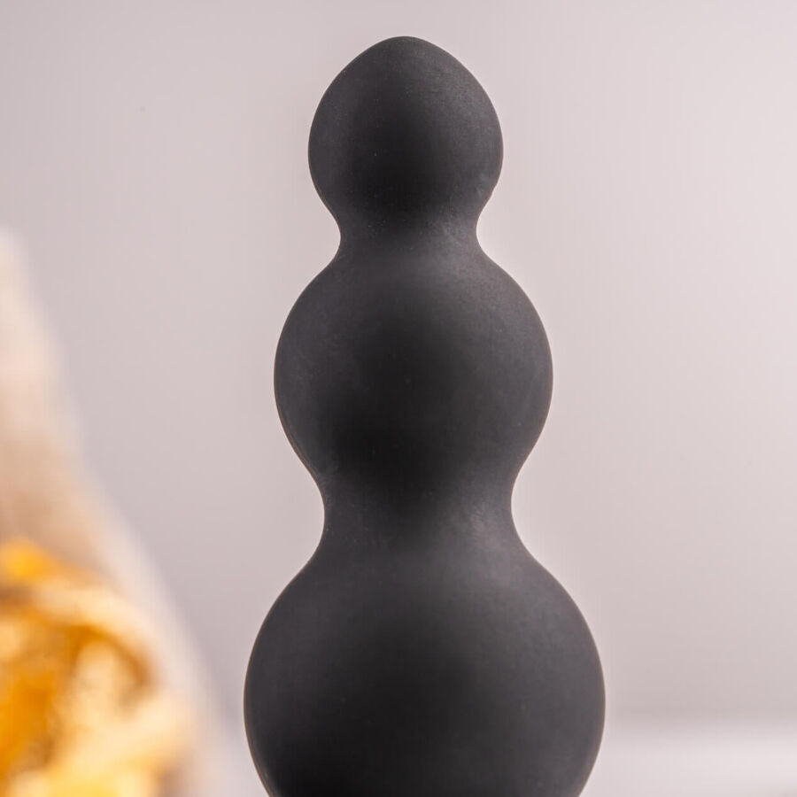 ROCKS-OFF - PETITE SENSATIONS BUBBLES PLUG ANAL VIBRADOR PRETO