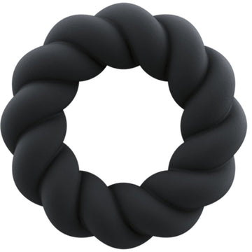 ROCKS-OFF - ANEL MASTURBADOR DE SILICONE PRETO TWIST