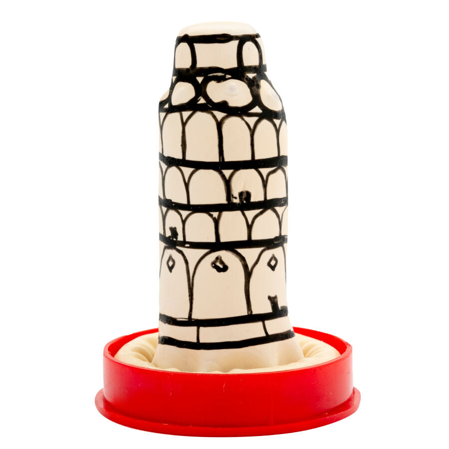 CONDOMERIE - PRESERVATIVOS NOVIDADES PINTADOS À MÃO TORRE DE PISA