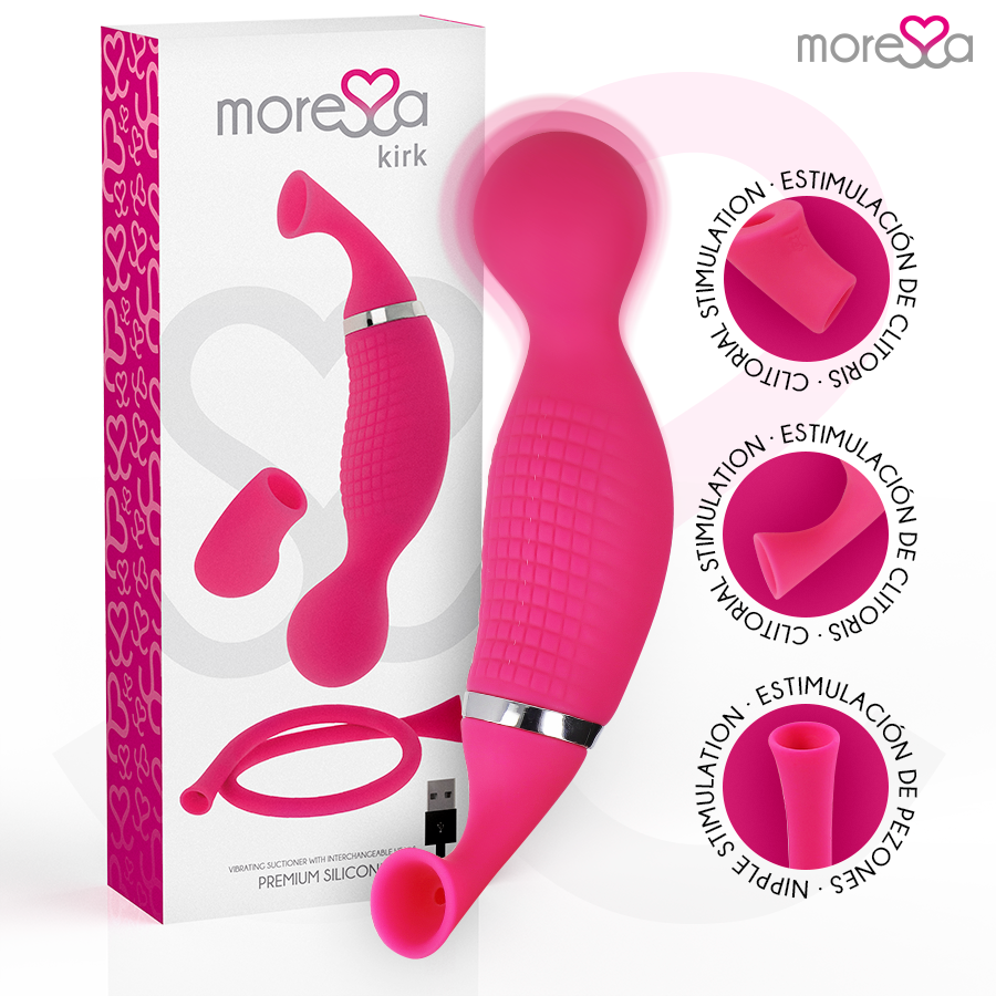 MORESSA - KIRK DUO SUCÇÃO + MASSAGEADOR MULTI-PERFORMANCE PREMIUM SILICONE RECARREGÁVEL