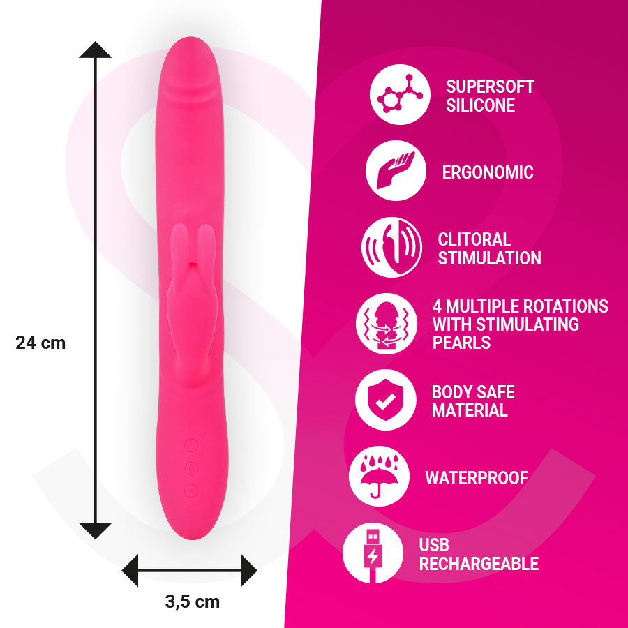 MORESSA - VIBRADOR PREMIUM SOMER COM ROTAO MÚLTIPLA