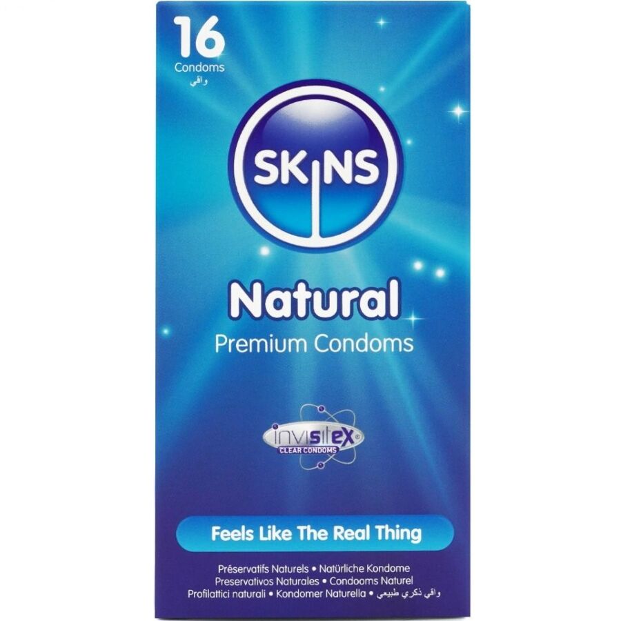 SKINS - PRESERVATIVOS NATURAIS PREMIUM PACOTE 16