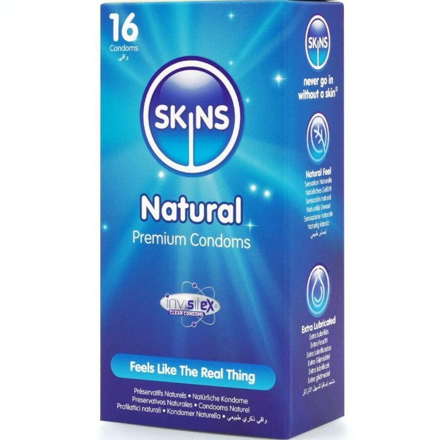 SKINS - PRESERVATIVOS NATURAIS PREMIUM PACOTE 16